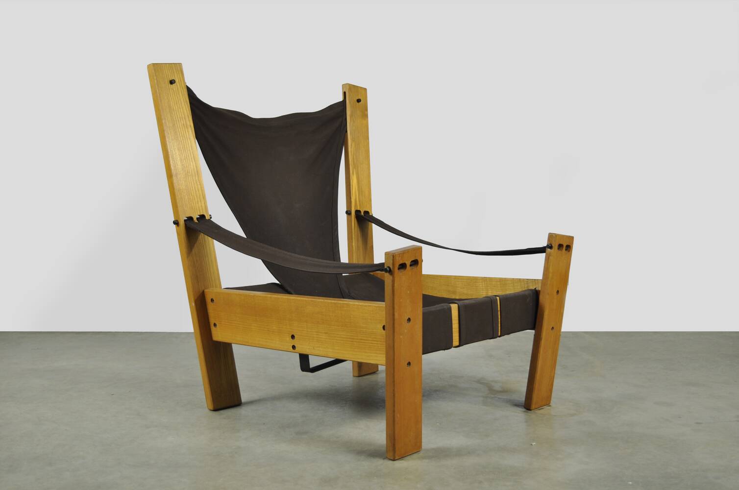 Vintage safari easy chair by john de haard / 1960s  gebroeders jonkers