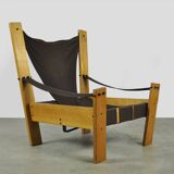 Vintage safari easy chair by john de haard / 1960s  gebroeders jonkers