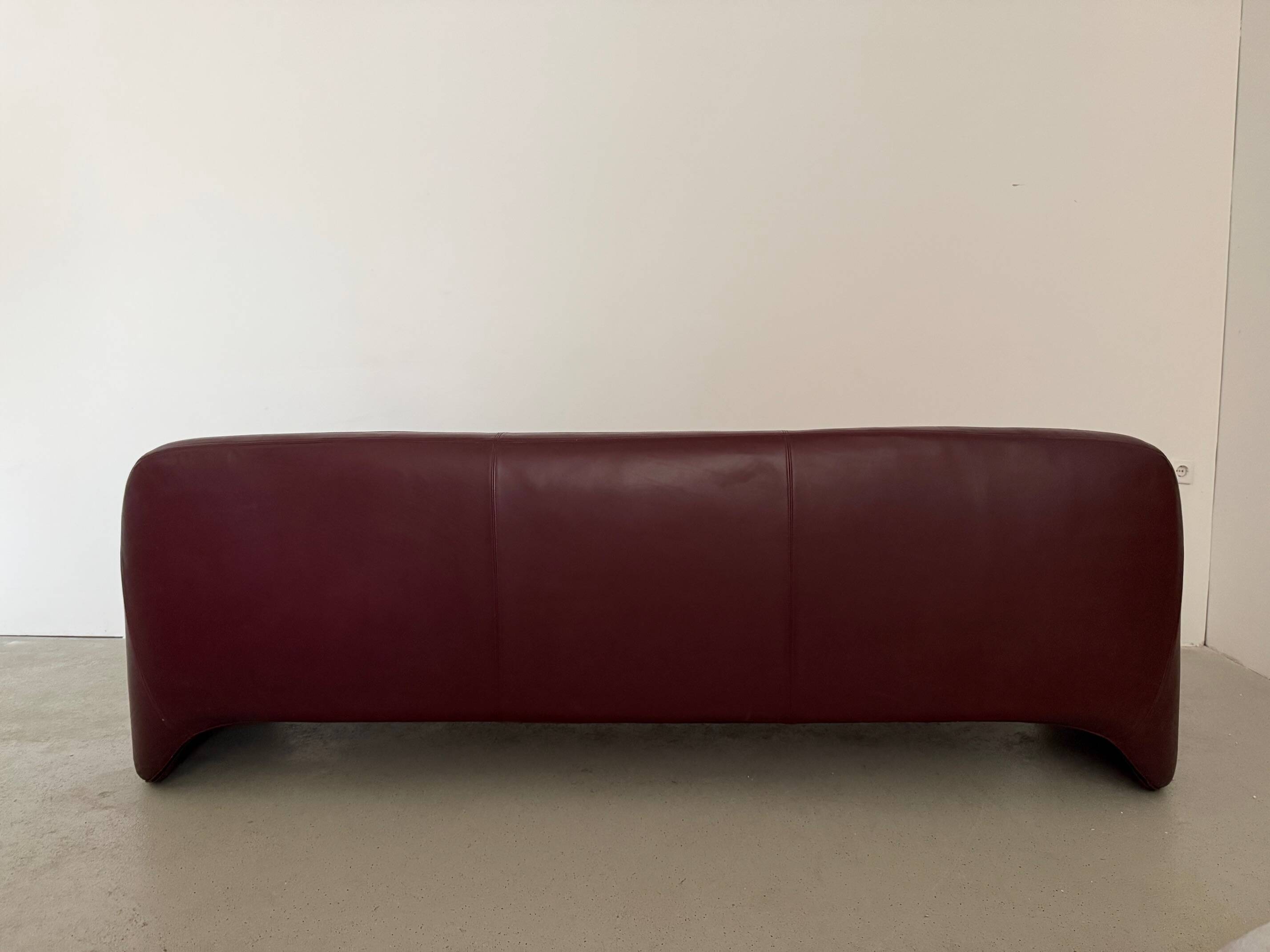 Sculptural 3-seater Leather Sofa by Cinova, Italy 1970s