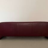 Sculptural 3-seater Leather Sofa by Cinova, Italy 1970s