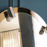 Round mirror with chrome spotlights 64x64cm