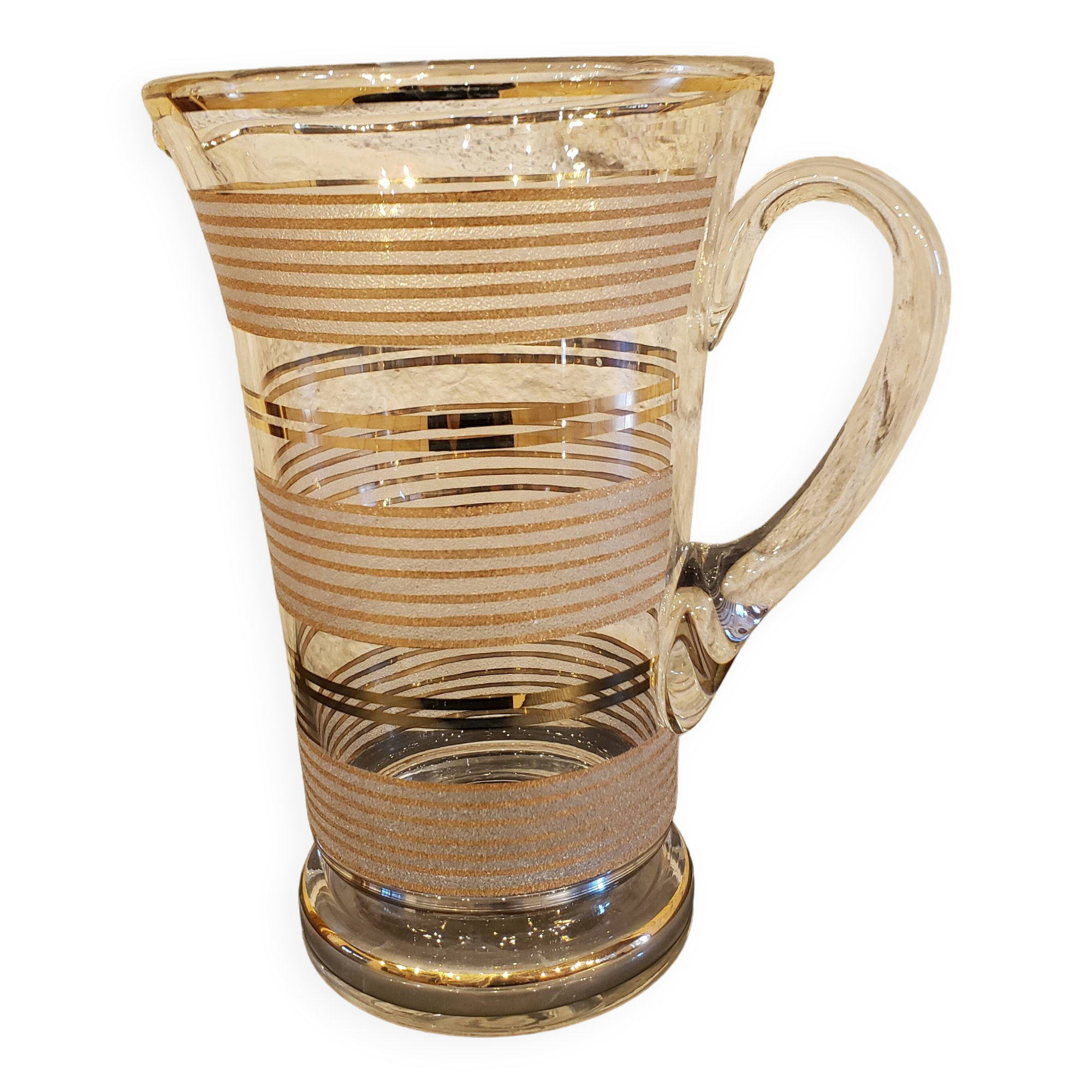 Granite glass jug with gold edging