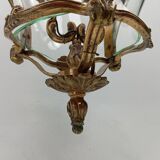 Gilded bronze lantern & curved glass in Louis XV / Rococo style