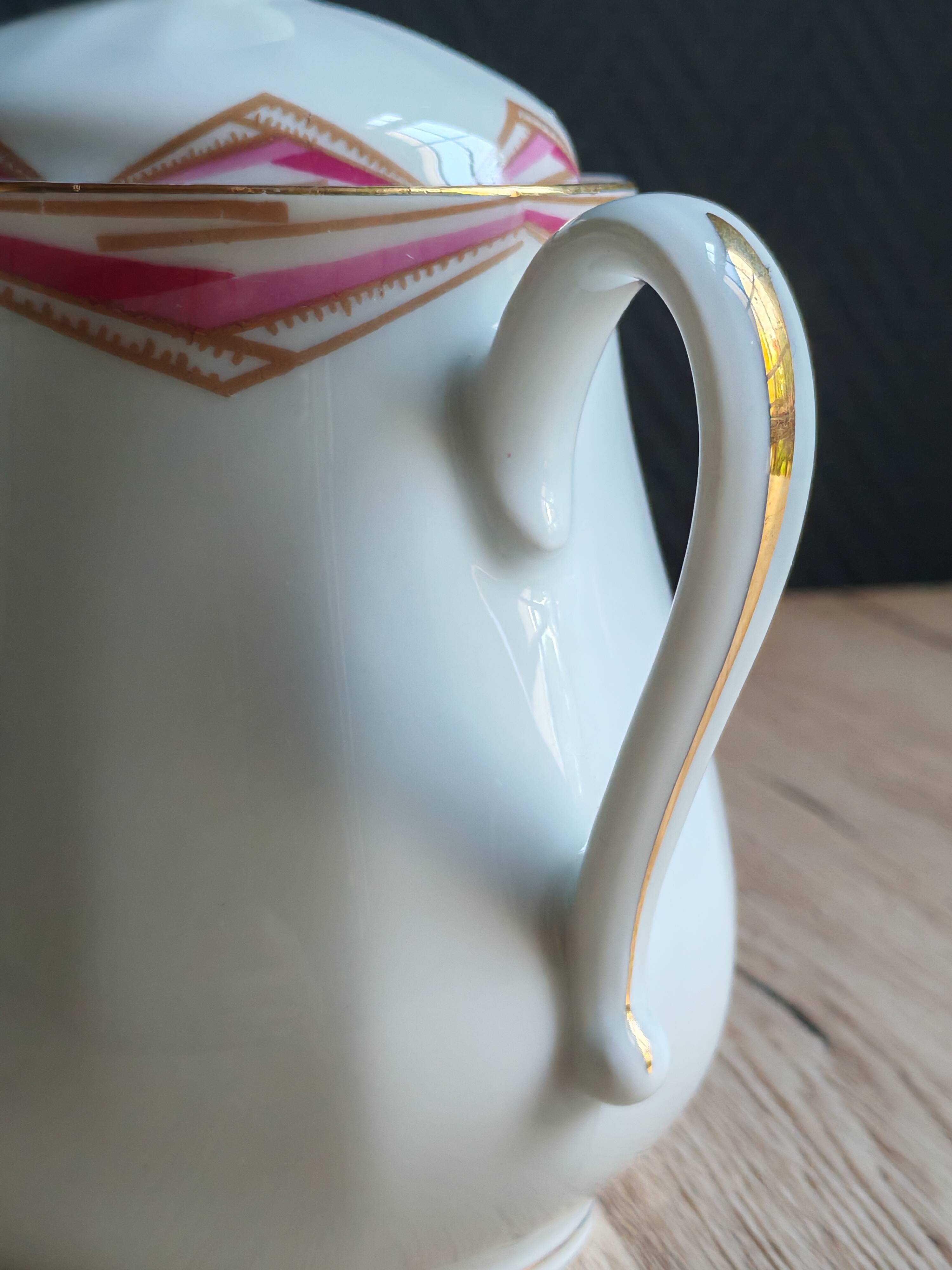 Sucrier porcelaine Limoges WG & Co. France | William Guérin 1891-1900