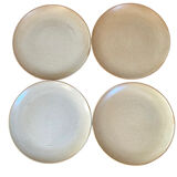 Ensemble de 4 assiettes plates en grès vintage