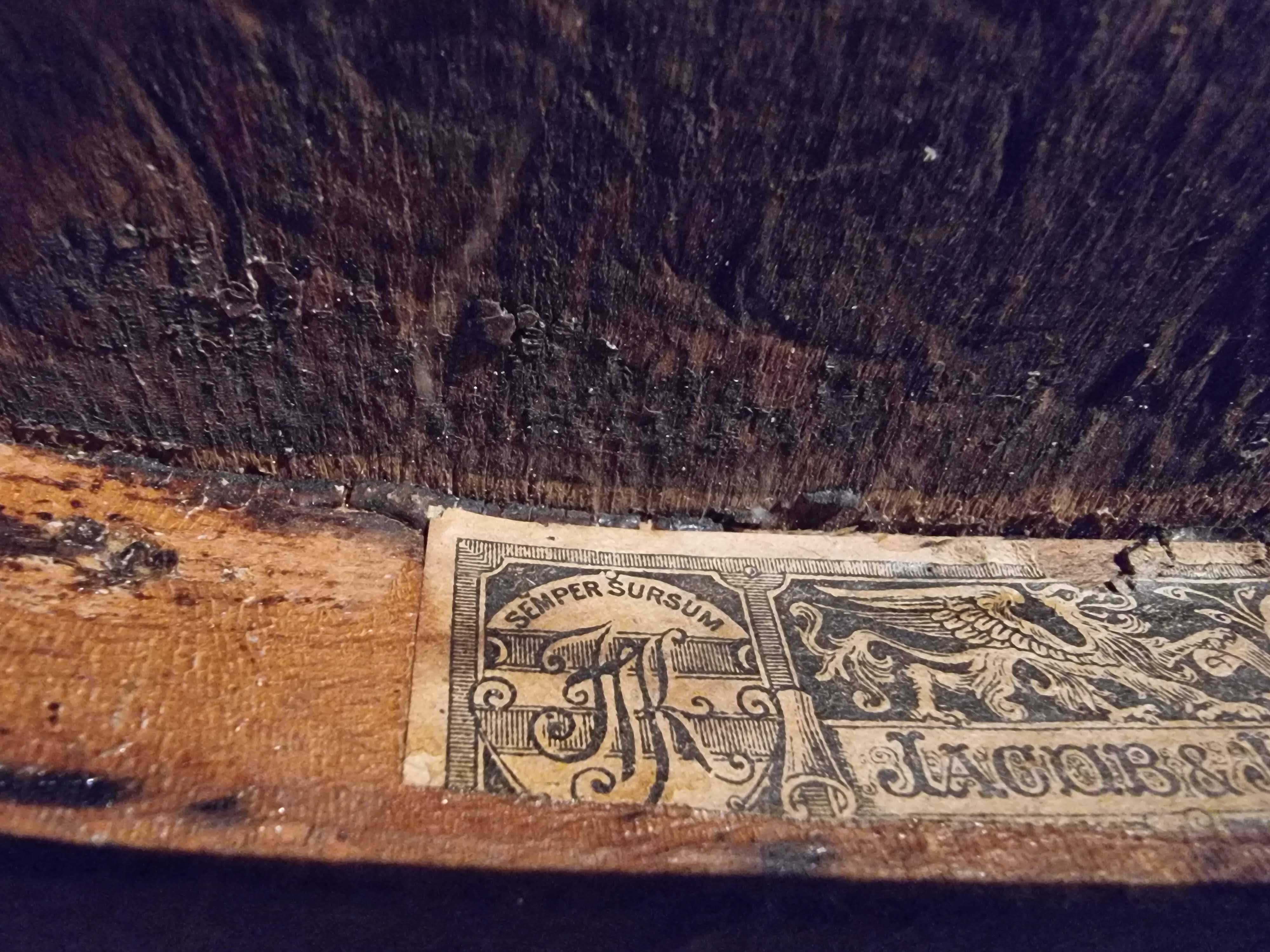 Pair of curved wooden chairs by Jacob & Josef Kohn, Vienna circa 1900