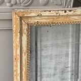 19th century mercury mirror patinated trumeau