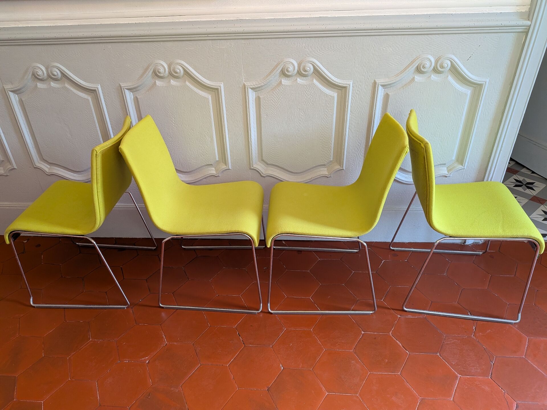 Set of 4 Crassevig chairs by Franzolini