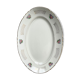 Plat oval vintage en faïence fleurie moulin des loups modèle "cordoue"