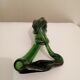 Blow glass crumple candle holder