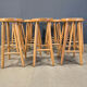 Alpine style chalet stools in wood, set of 11 - 1970s