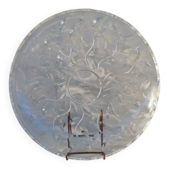 Plat en cristal Lancel Paris. Années 80.