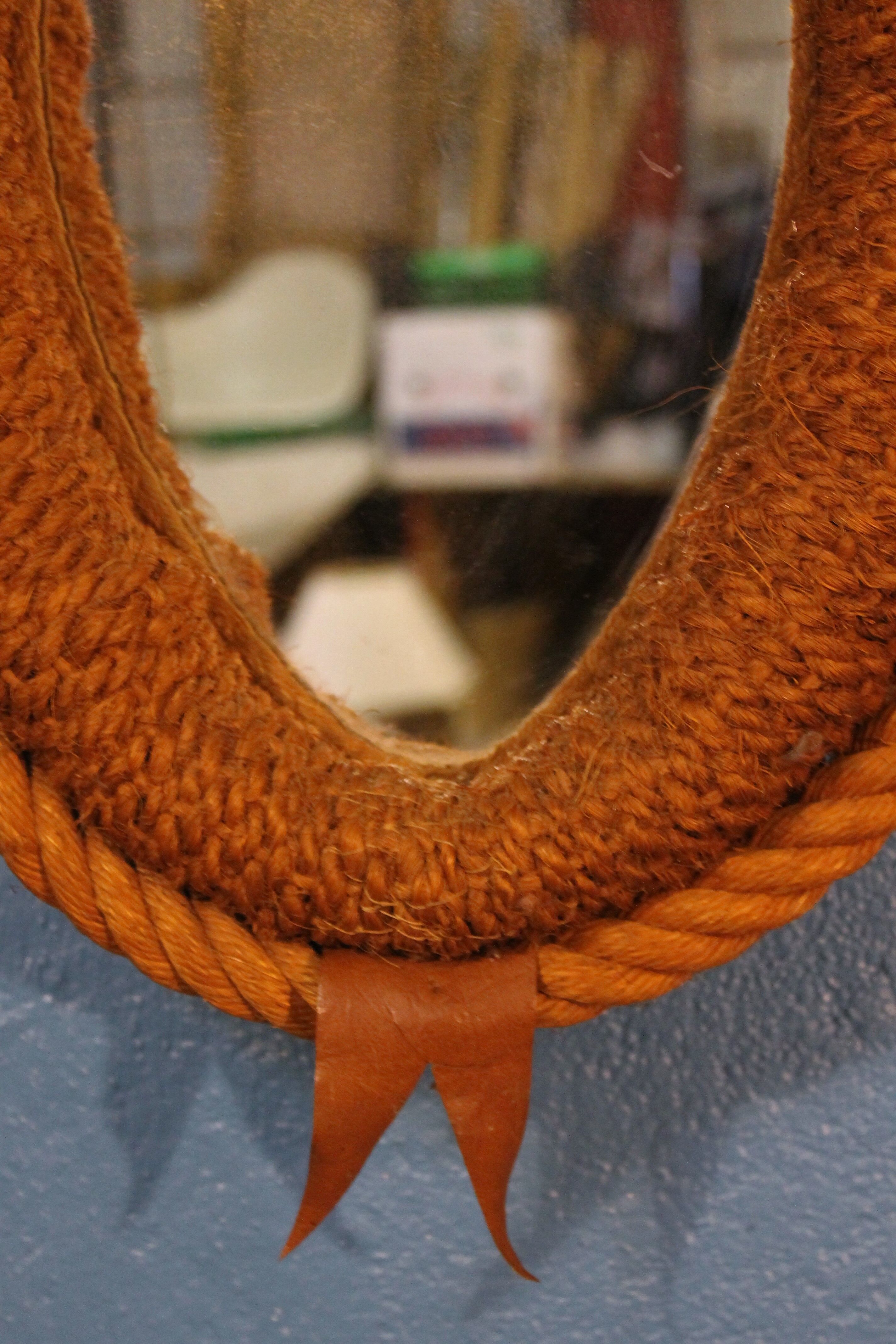 Mirror rope "Licol" 1950s 65x37cm