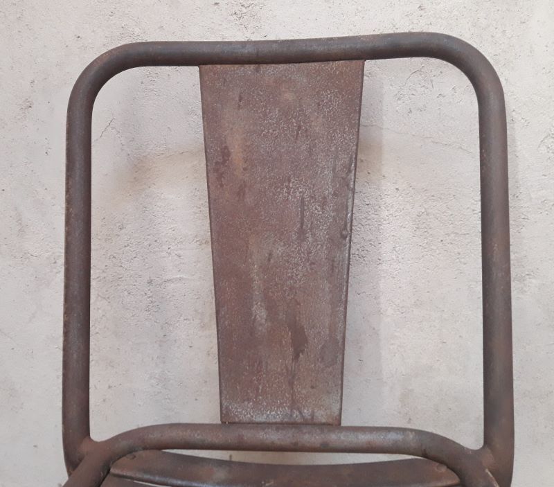 Chaise industrielle tolix t4 métal 1930-1940