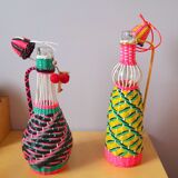 Set of 2 scoubidous bottles