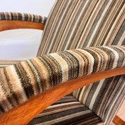 1940s rare design organic rocking chair - czechoslovakia