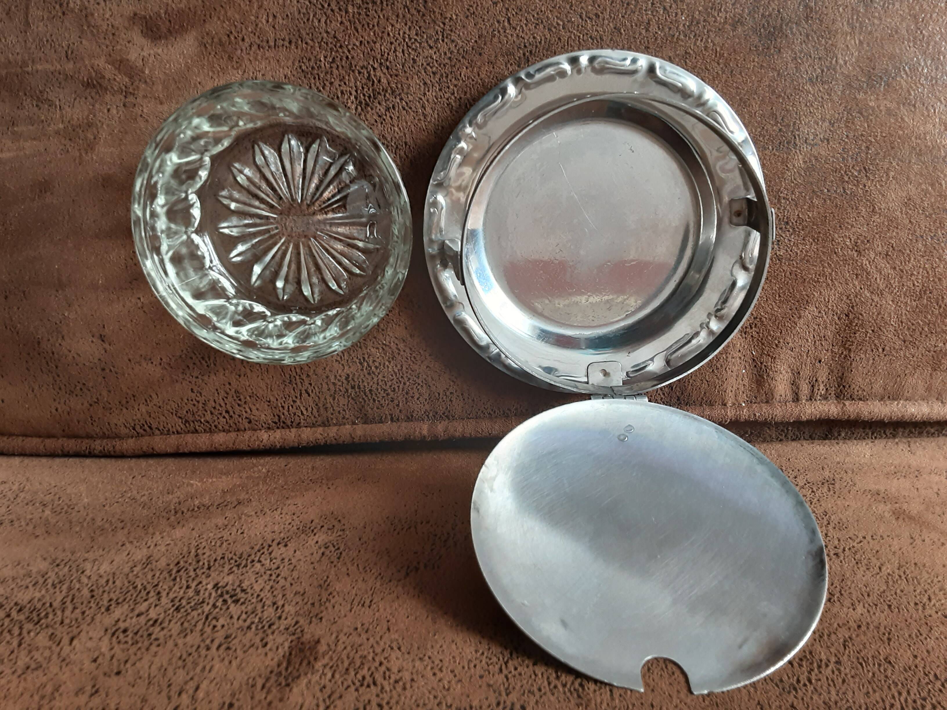 Vintage metal sugar bowl