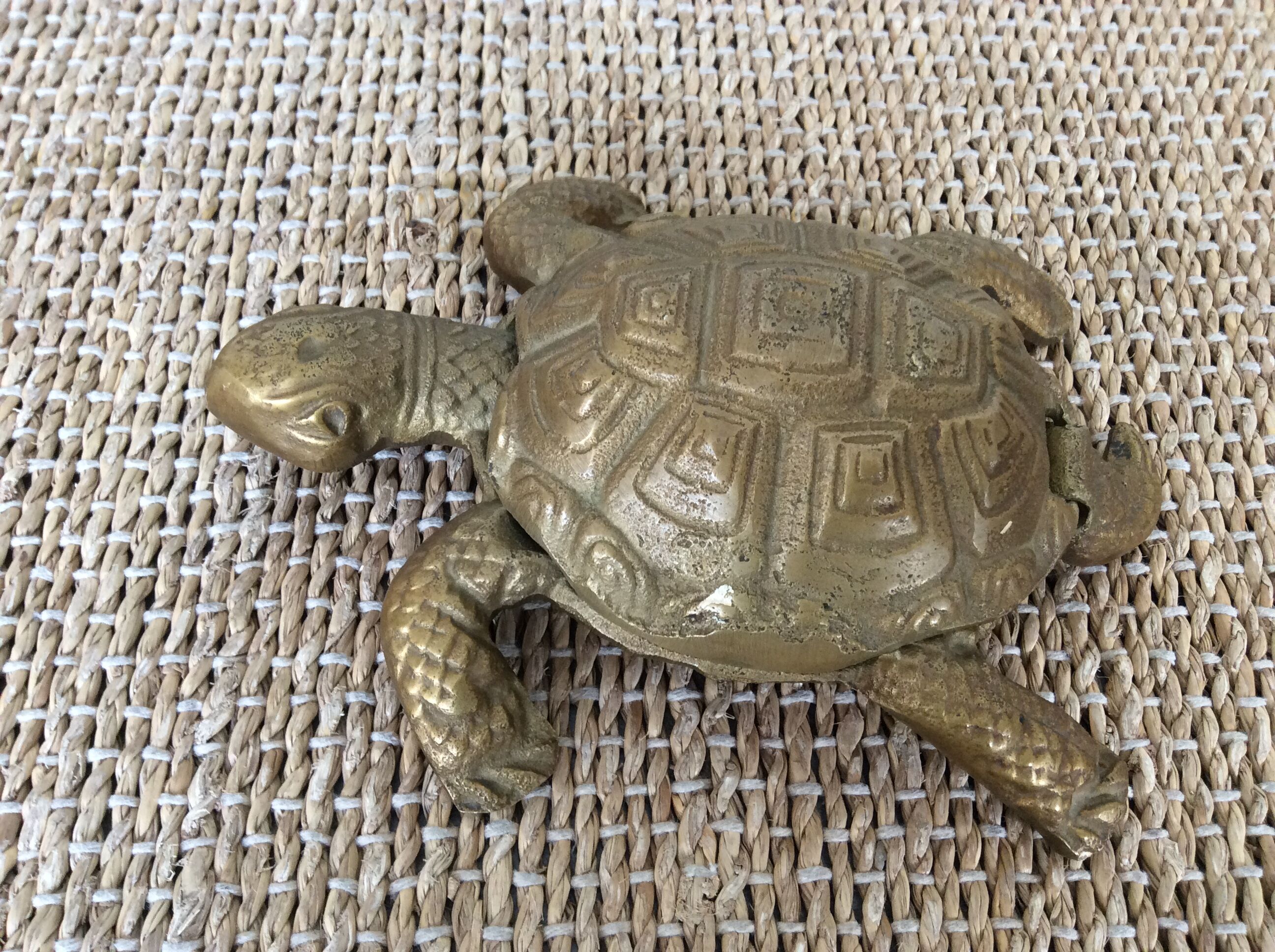 Golden metal turtle