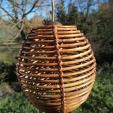 Ball rattan pendant light