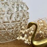 Vintage globe stroller in moulded glass