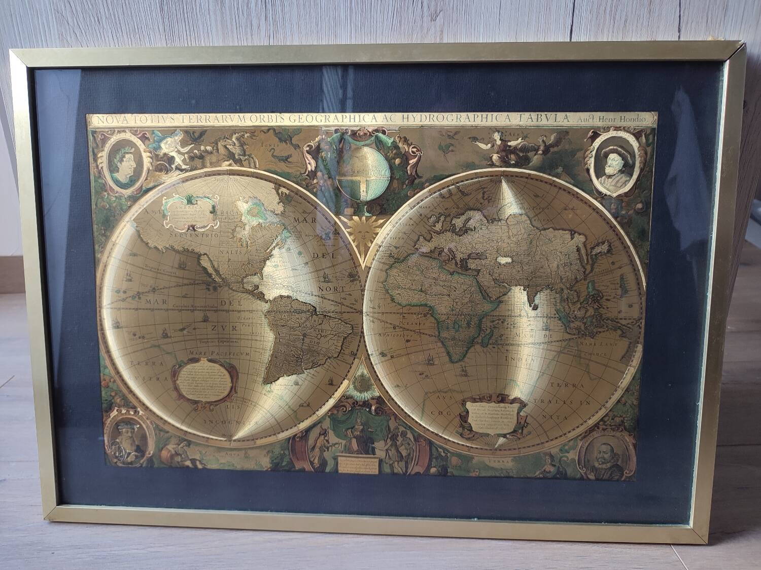 World map painting