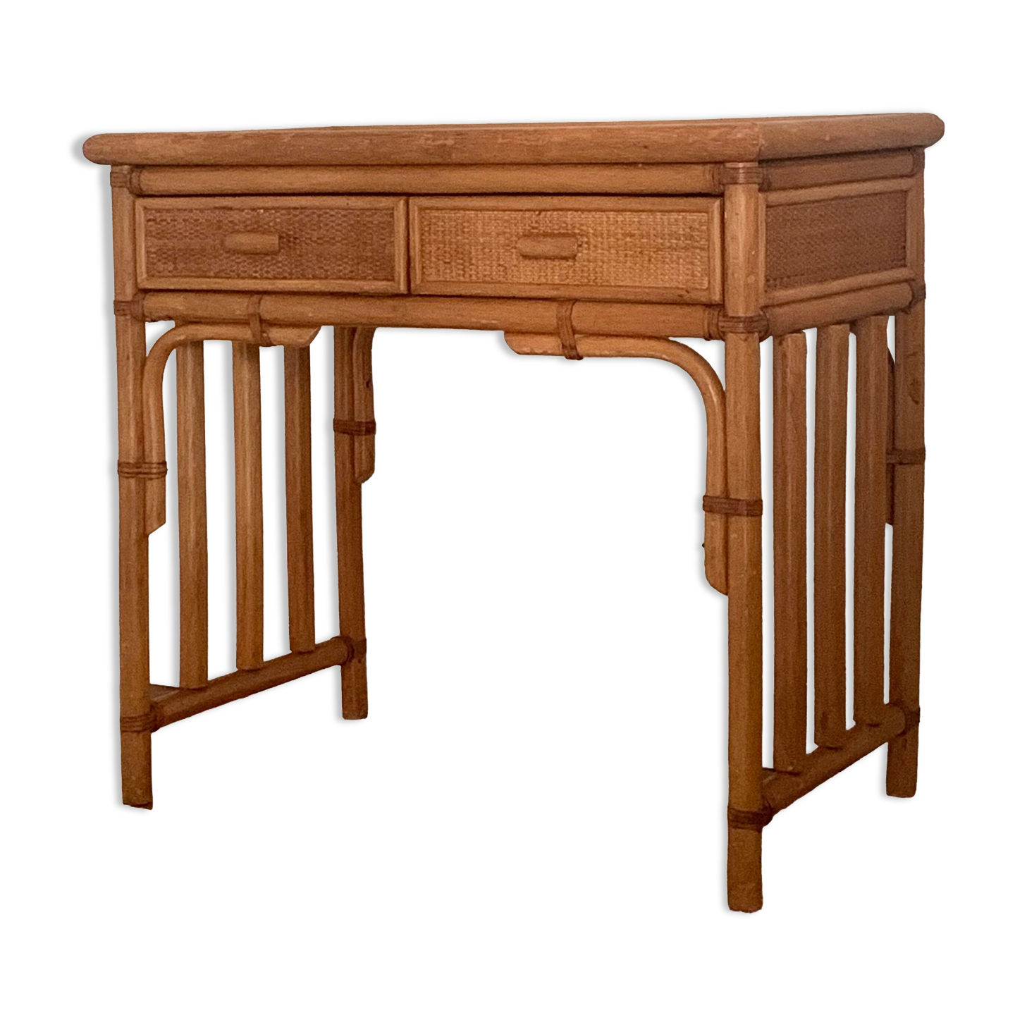 Vintage rattan dressing table