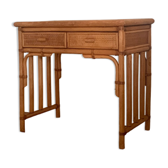 Vintage rattan dressing table