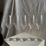 Set of 5 large champagne flutes