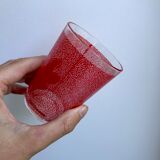 Set of 8 colored water glasses 70s