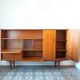 Sideboard library in Scandinavian style made of teak.
