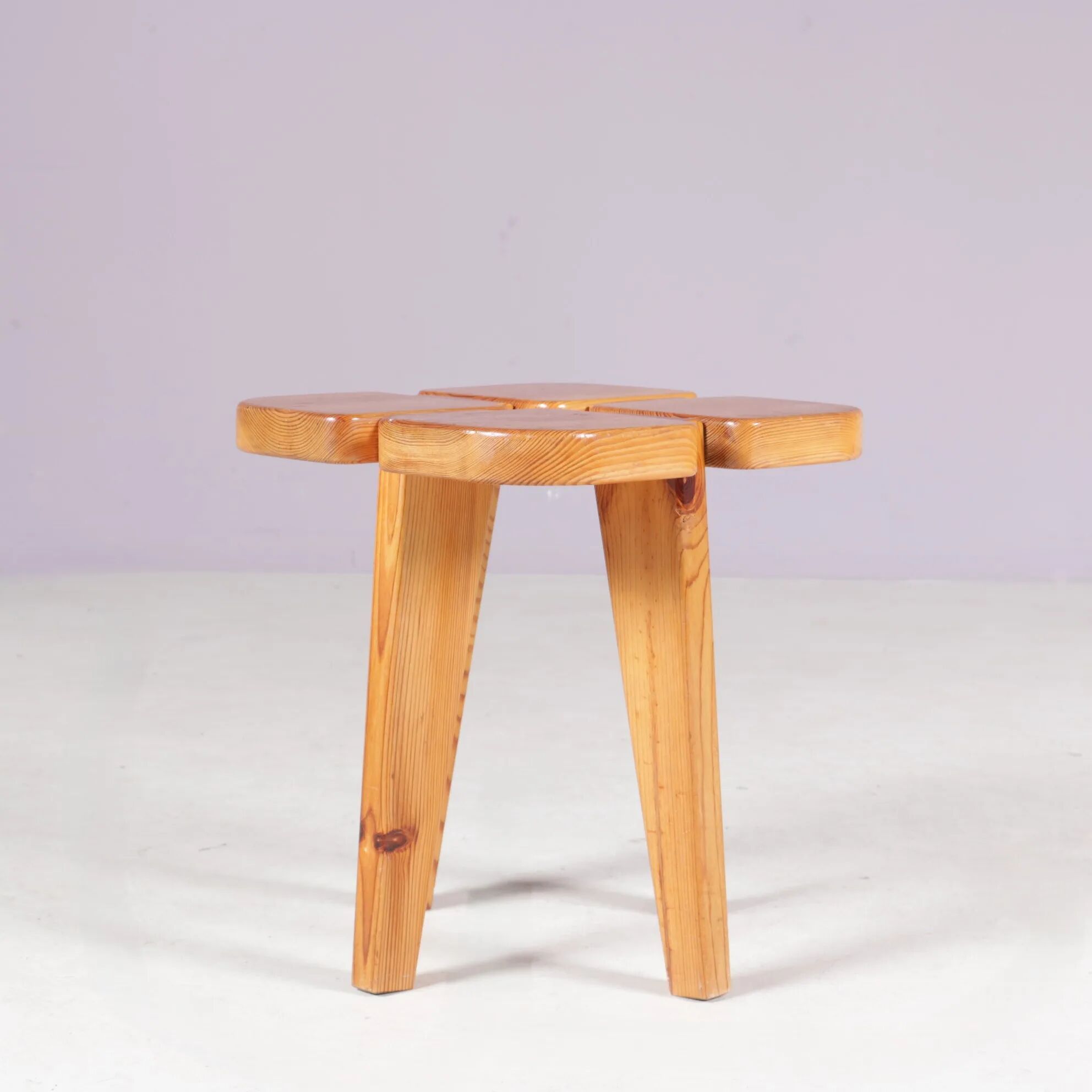 1960s pine stool by Raani Peippo for Stockmann Orno Finland