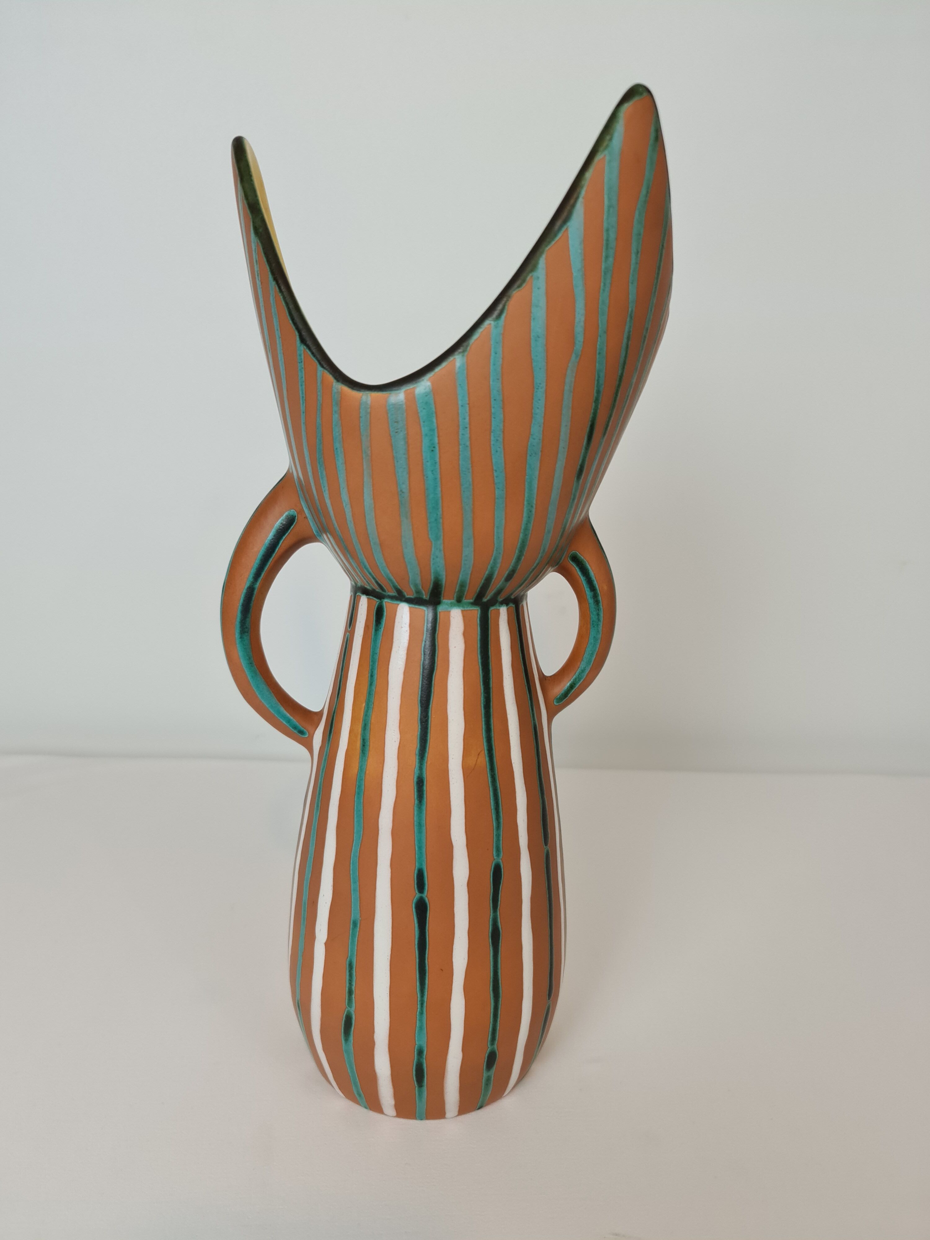 Gabriel Fourmaintraux 2-handle ceramic vase 1960