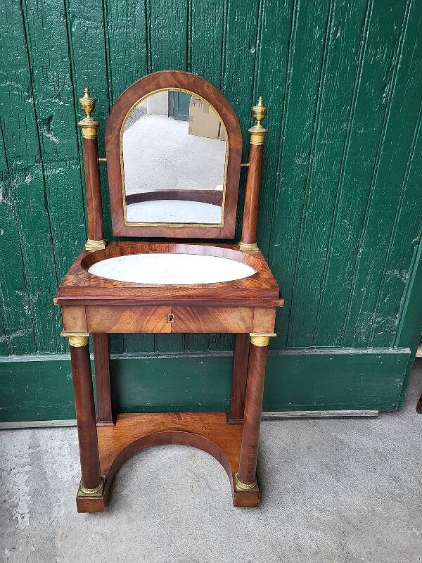 Small empire period psyche dressing table