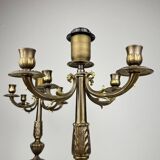 Vintage large table lamps in bronze, Italy, 1950s, set of 2