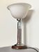 Art Deco Chrome Opaline Rosewood Lamp