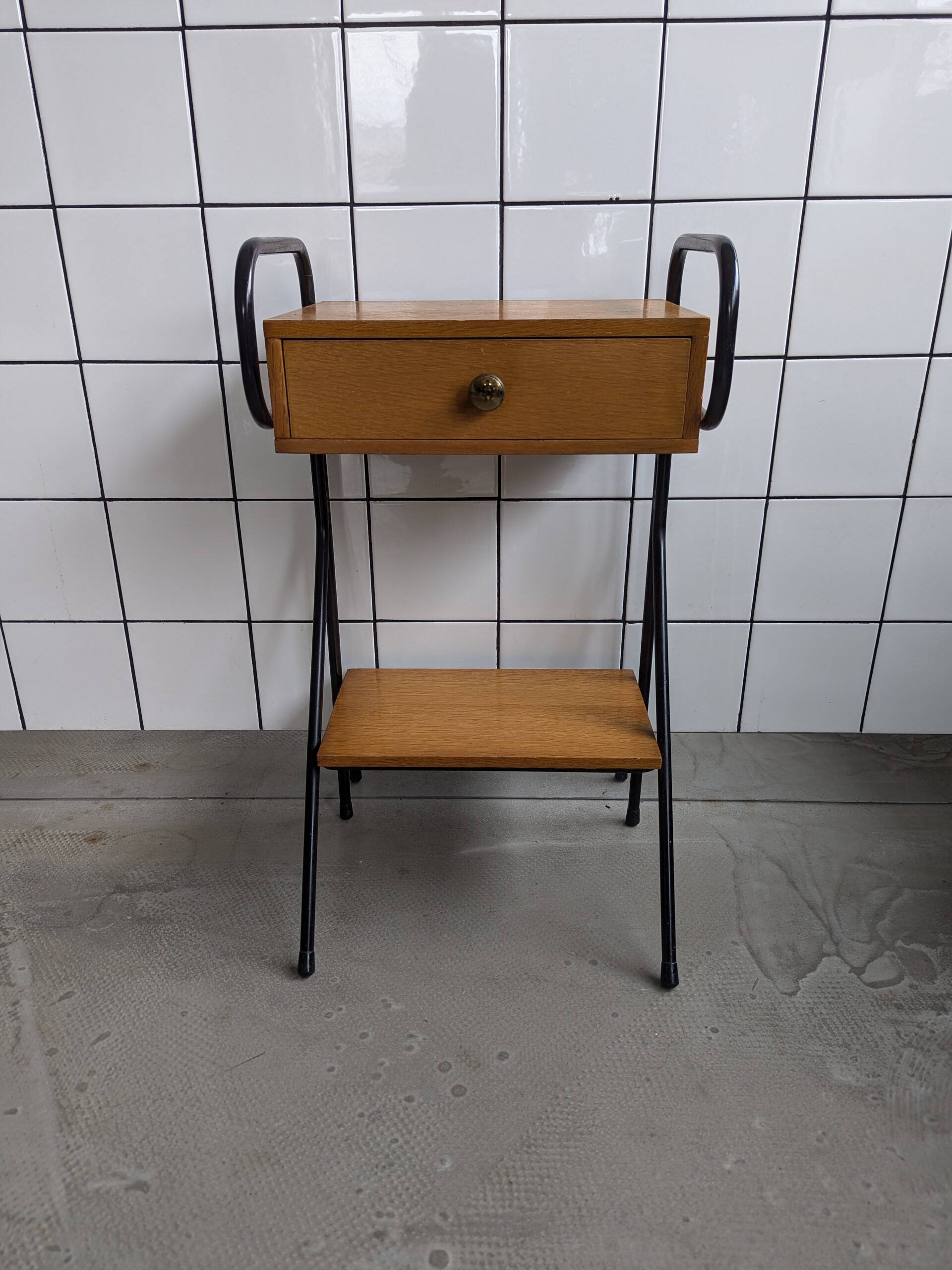 50s bedside table in J.Hitier style