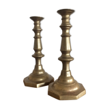 Pair of brass candlesticks