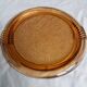 salmon-colored rosaline glass tray or dish