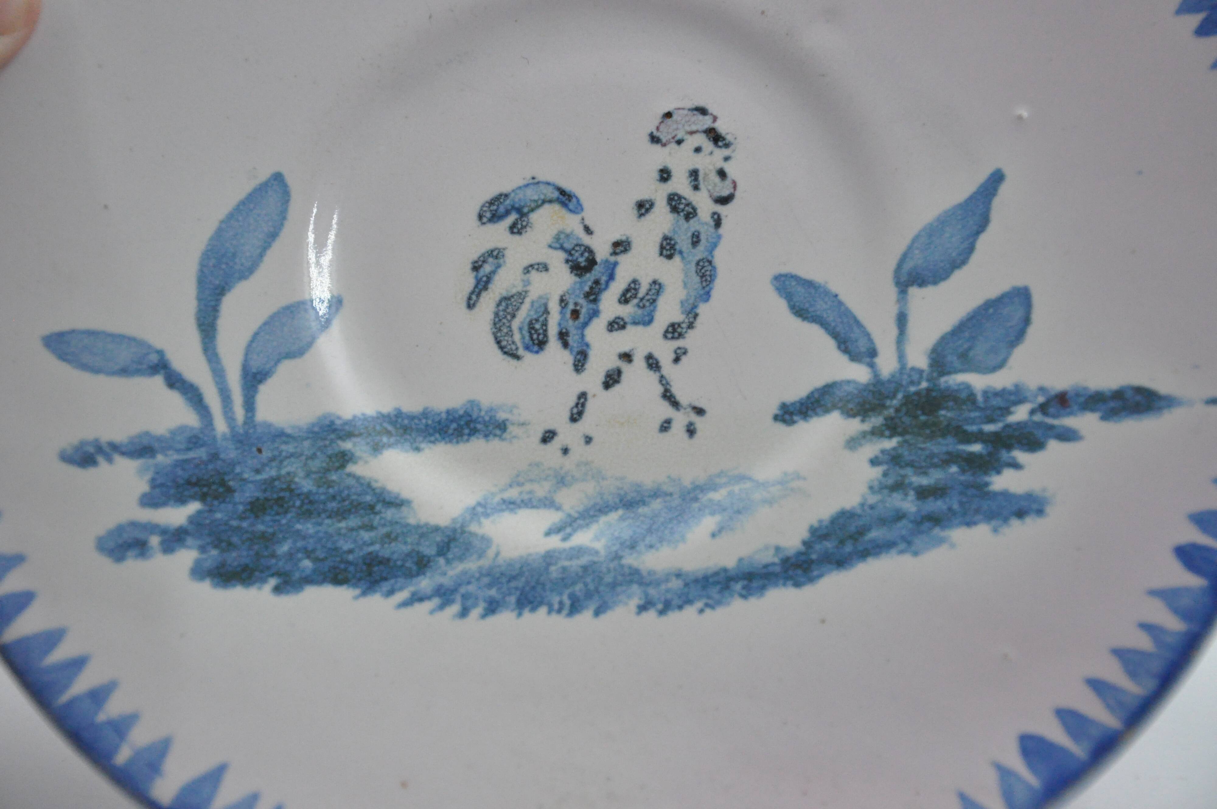 Old service 3 Plates of Charolles rooster