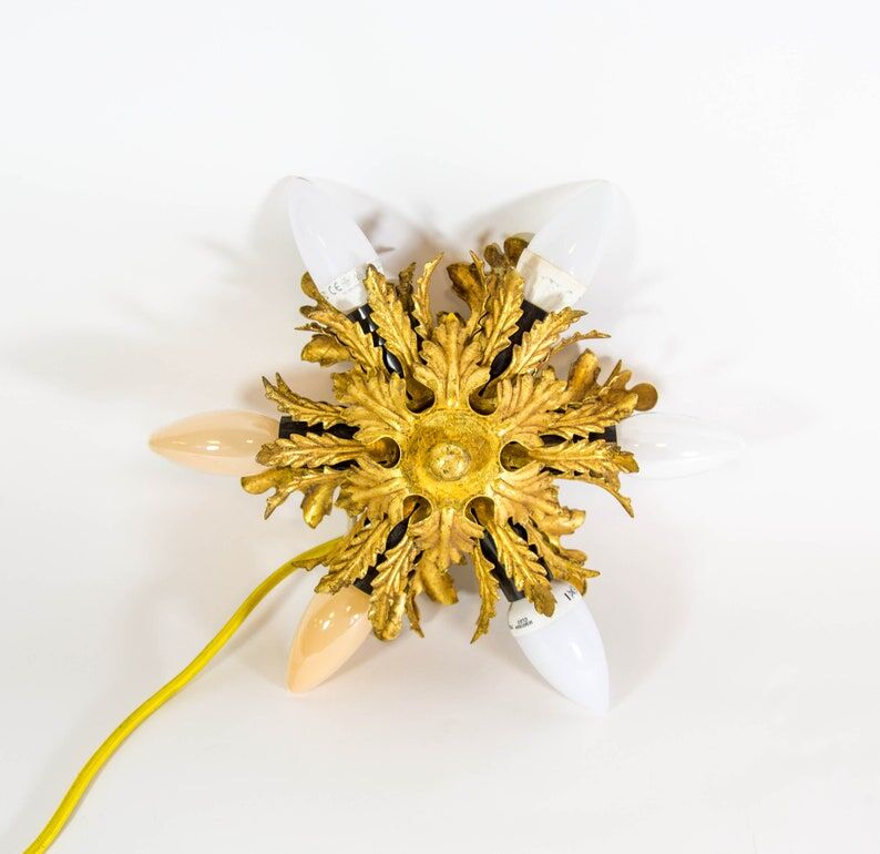 Recessed ceiling lamp with floral shape of Italian design 50s