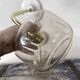 Pair of smoked glass wall sconces