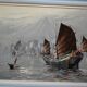 marine painting sailboats seaside in Asia HSP signed