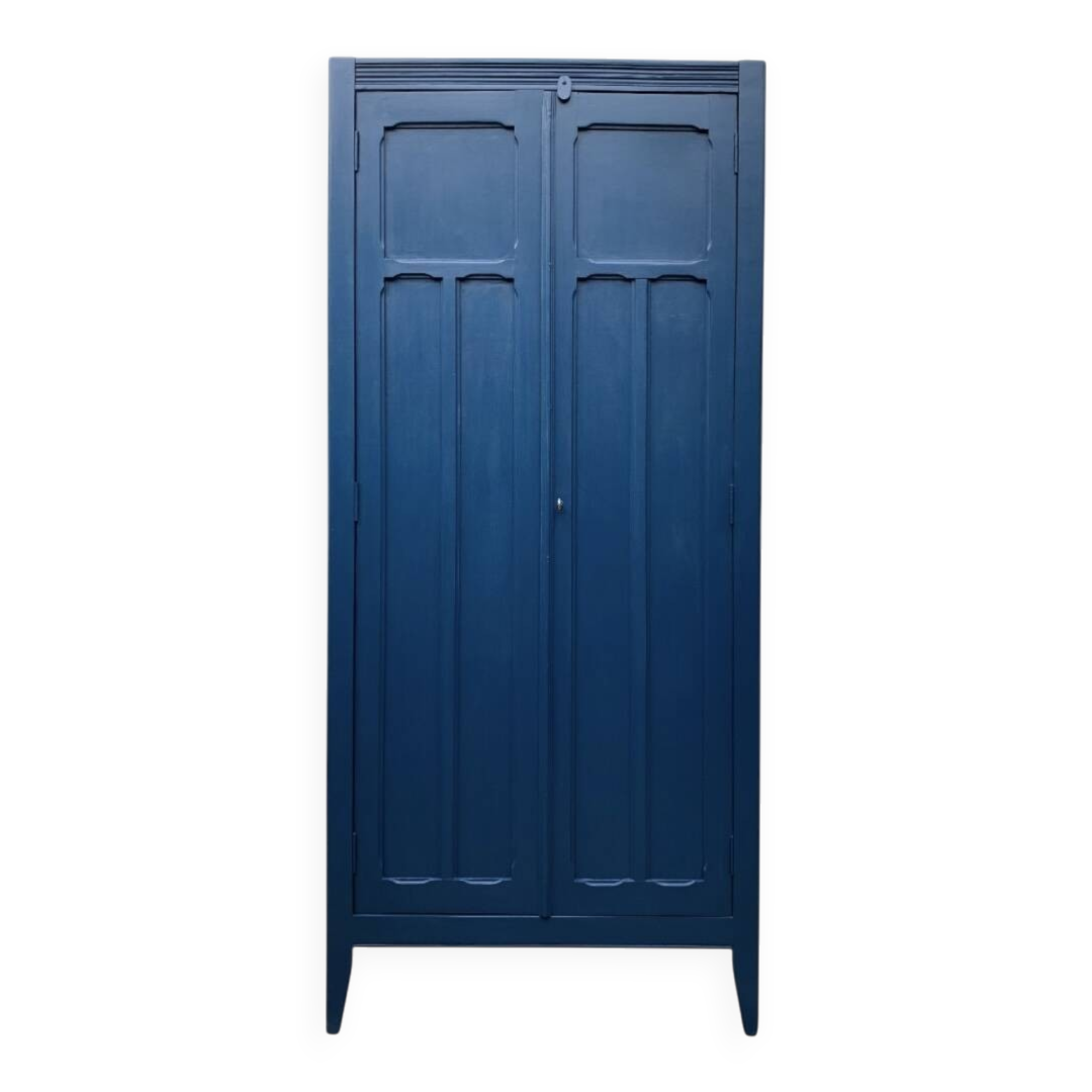 1940s Parisian blue paneled wardrobe