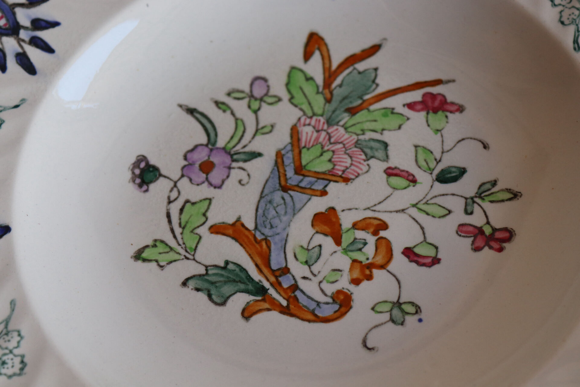 Set of 6 Longwy plates model Rouen