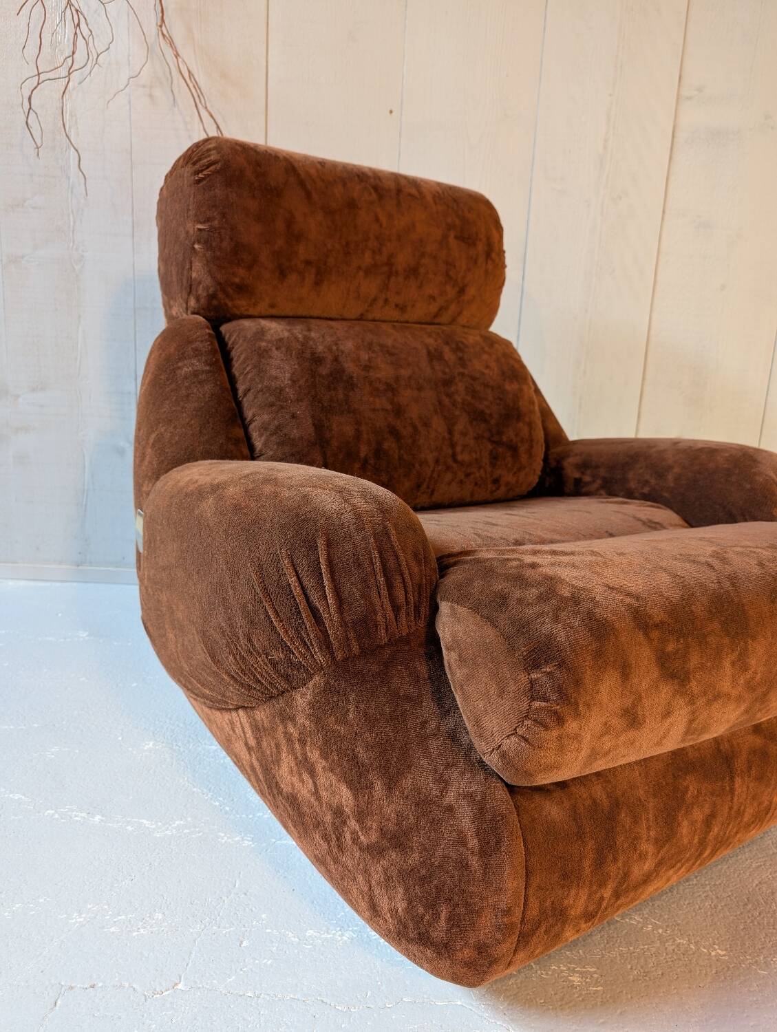 Velvet armchair