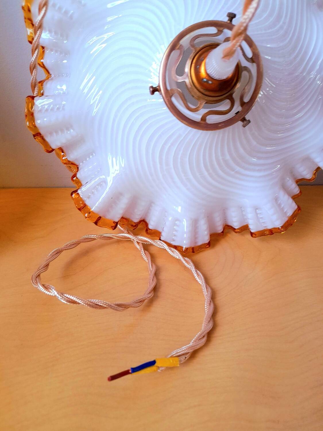 Pleated opaline suspension from 1940