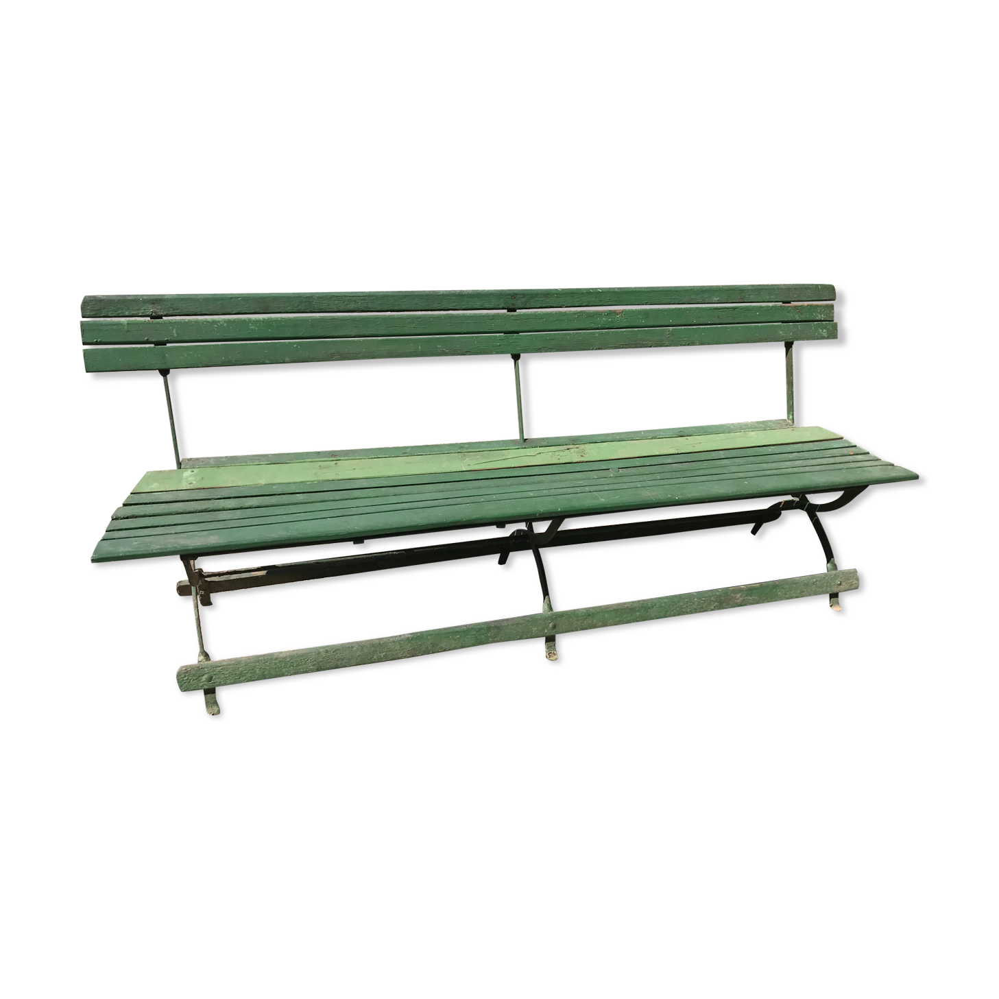 Banc de jardin pliant 1900 vert