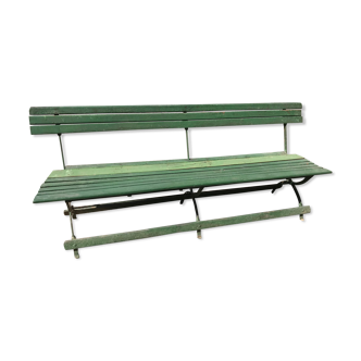 1900 green folding garden bench