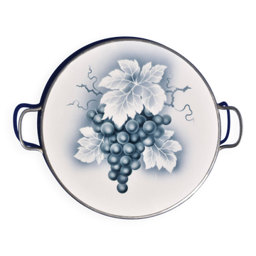 Antique Art Deco cake plate - grape cluster motif