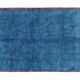 Moroccan blue rug with orange, black, gray, brown square 250cmx150cm